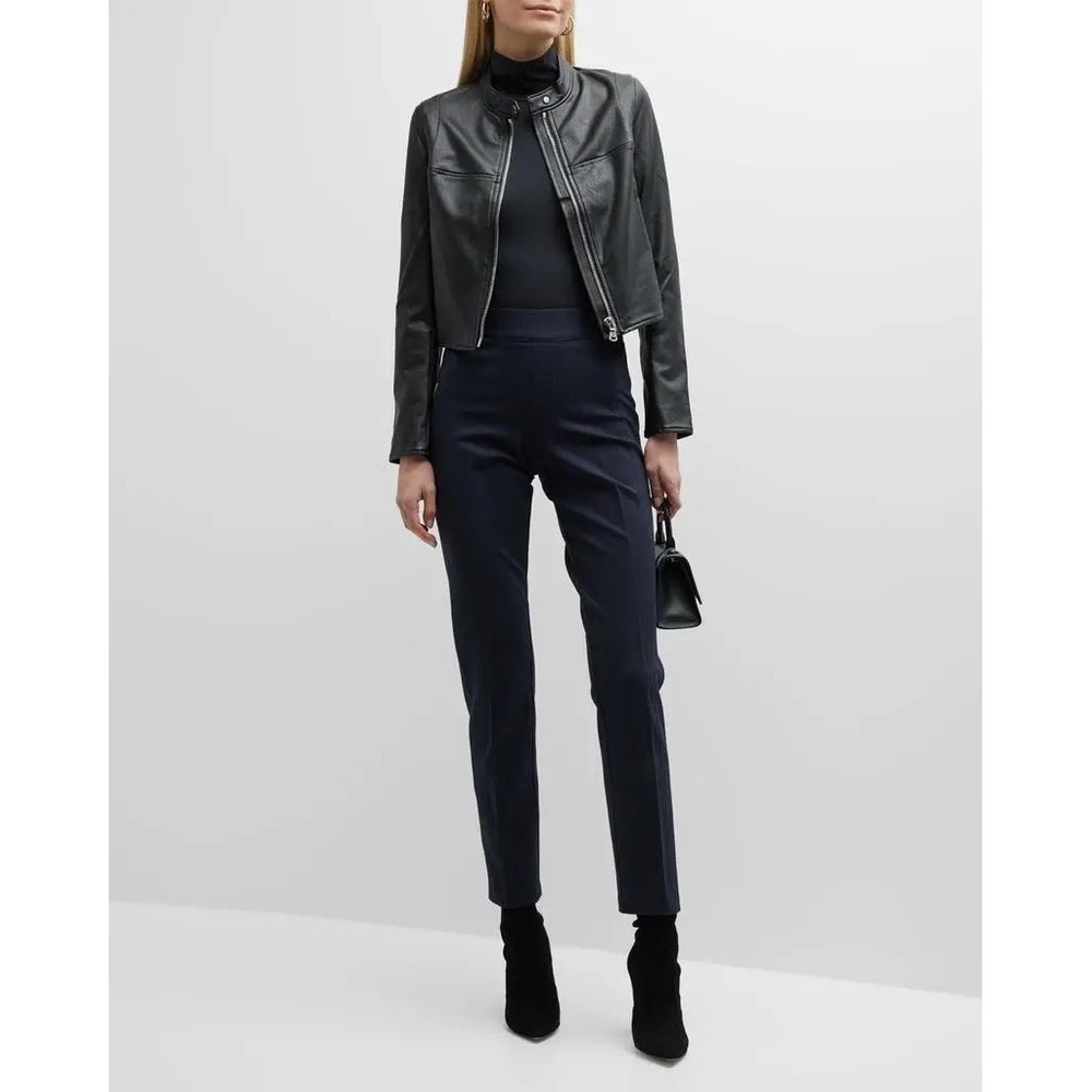 SPANX Leather-Like Moto Jacket Luxe Black Size Small NWT $198